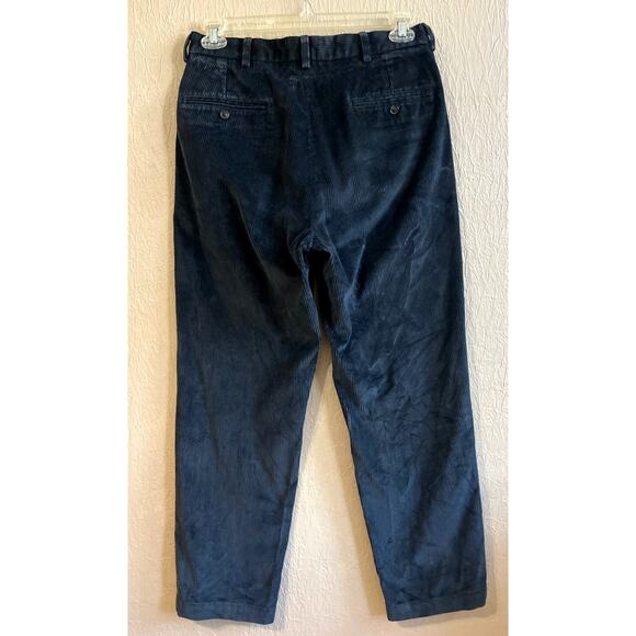 Brooks Brothers 346 Corduroy Pants Navy Blue 32 x 31 Cotton Straight Leg Preppy - Picture 2 of 12